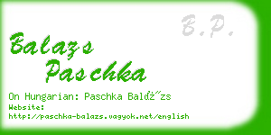 balazs paschka business card